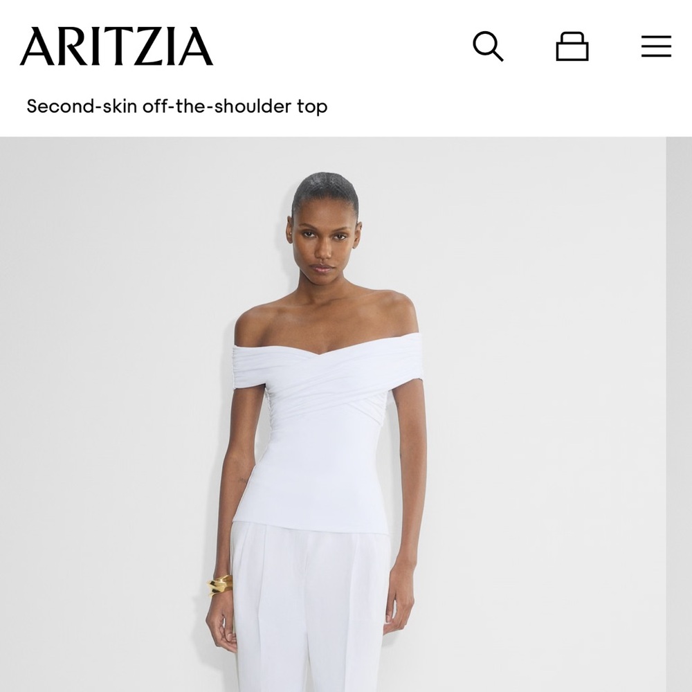 NWT Aritzia Contour Synthesis Off Shoulder Top